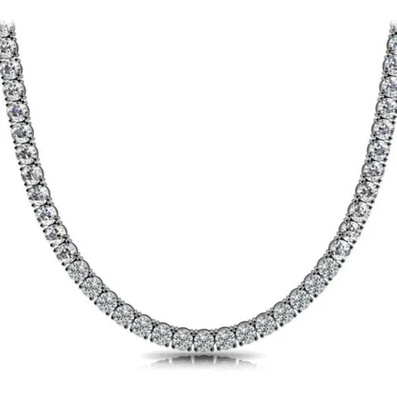 18k 75ct Tennis Necklace - Picture 9 of 12